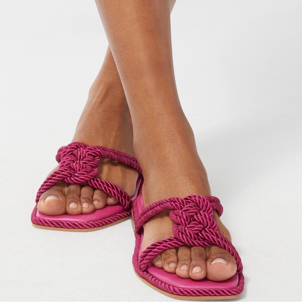 Chico’s Cord Sandals Brand new with tags Botanic Berry size 9 Flip Flops NWT
